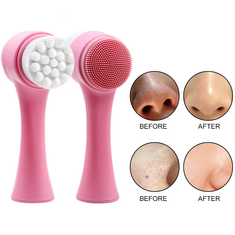 Double Sided Silicone Face Cleansing Brush
